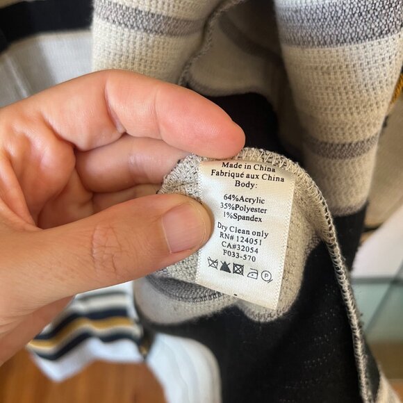 The Odells Knit Long Striped Duster Open Coat - Picture 6 of 7